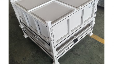 山东周转网箱厂家仓储收纳零件周转货架金属铁板框物料箱